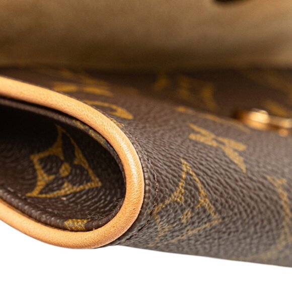 LOUIS VUITTON Brown Monogram Leather Pochette Shoulder Bag - Picture 5 of 10